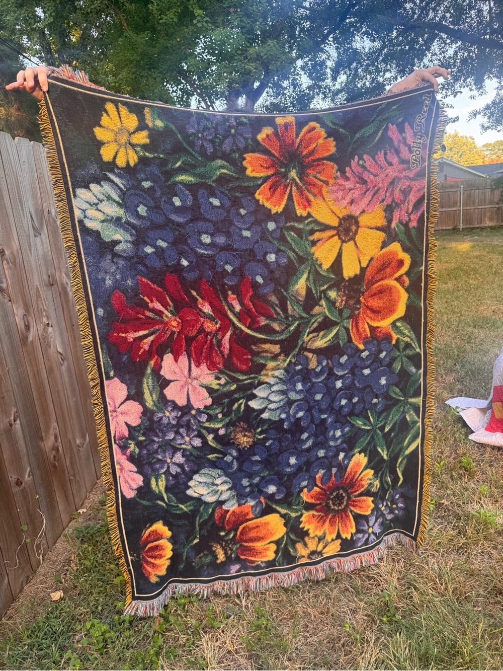 Floral Tapestry blanket throw Multicolor
